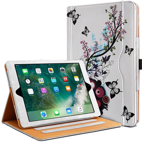 Housse iPad Air (9.7), iPad Air 2 Etui de Protection, Premium PU Cuir Flip  Portefeuille Coque iPad Air- iPad Air 2 Bleu - Cdiscount Informatique