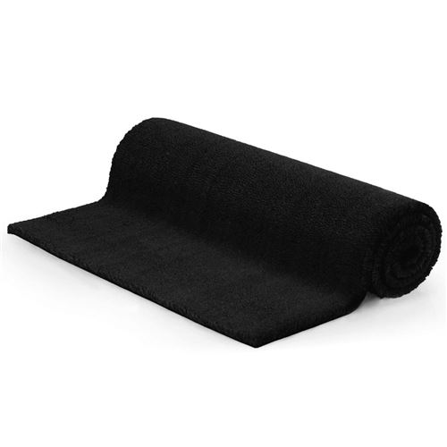 vidaXL Deurmat 17 mm 100x100 cm kokosvezel zwart