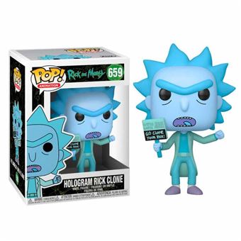 Funko Papa ! Dessins humoristiques : Rick et Morty - Hologramme Rick Clone 9 cm
