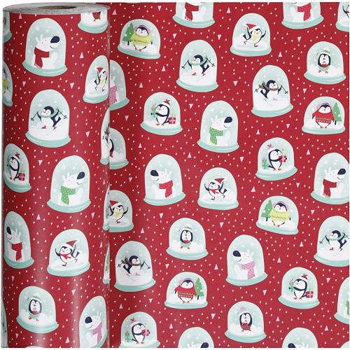 Gift Deco papier d'emballage boules de Noël 57 cm x 150 m rouge