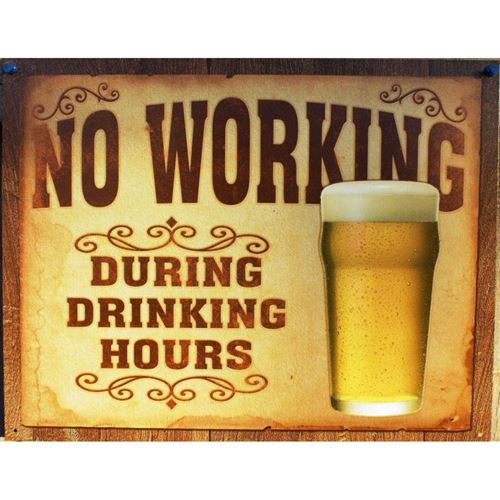 plaque no working during drinking hours tole bar humour usa