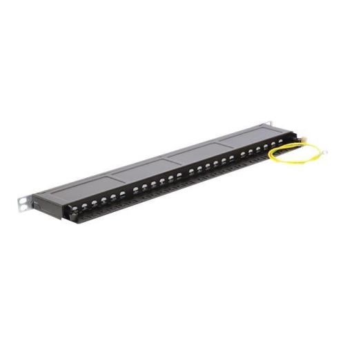 Delock Noir Tableau De Connexions Rj-45 X 24 De Jais, Ral 9005 0.5U 19