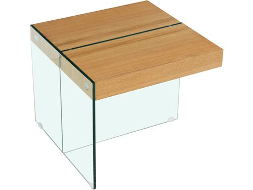 Table basse agrigento - 60 x 60 x 50 cm - finition chêne