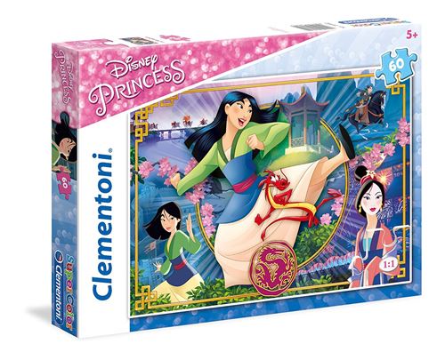 Clementoni Supercolor Puzzle - Princess Mulan - 60 Pièces - Disney, 26982, Multi-Colour