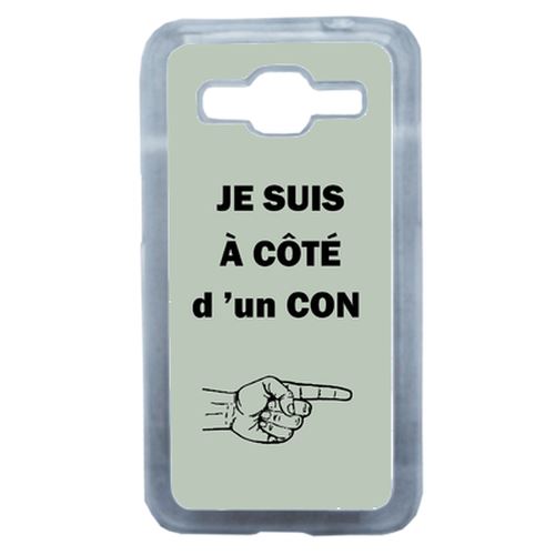 Coque Con Sur Fond Vert Pastel Compatible Samsung Core Prime Transparent