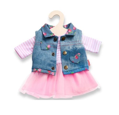 Heless robe de poupée avec taille de jean 28-35 cm