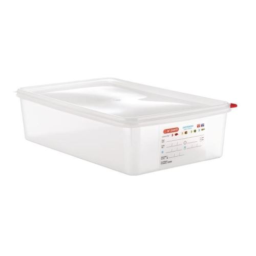 Boîte alimentaire araven gn 1/1 13.7l avec couvercle 100mm lot de 4