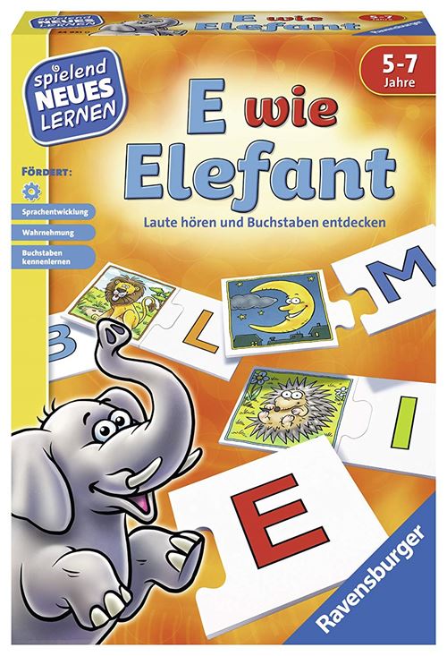 Ravensburger 24951 E Comme Éléphant Jeu Éducatif