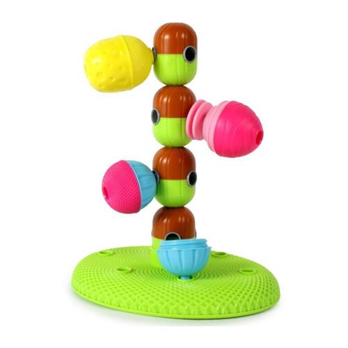 LALABOOM Boîte ouverte de jeux dempilement perles éducatives - 6 pieces