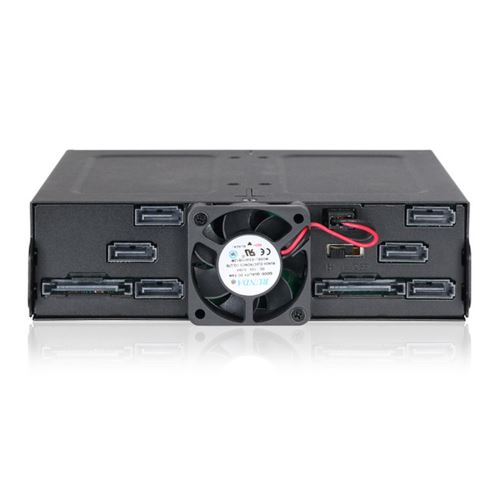 ICY DOCK ToughArmor MB608SP-B Rack Backplane en métal robuste pour 6 baies amovibles d'HDD & SSD de 2,5 SATA en une baie de 5,25