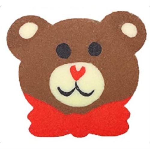LG-Imports gomme Ours junior 3,5 cm caoutchouc marron/rouge