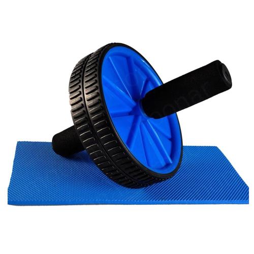 Todeco - Ab Roller met kniebeschermer, Buikwiel, Blauw, Maximale lading: 100 kg