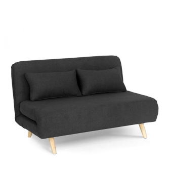 Canapé Convertible Modulable 2 Places John Couleur Gris Anthracite