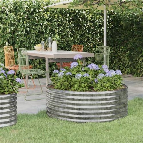 VIDAXL - Carré Potager - Lit Surélevé de Jardin - Acier - Gris - Image 2