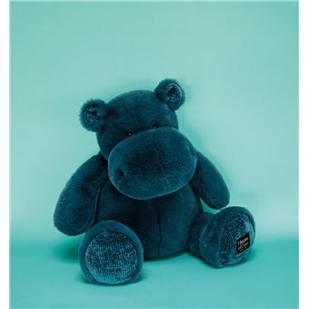 Peluche hippopotame - 40CM BLEU CANARD Histoire d'ours