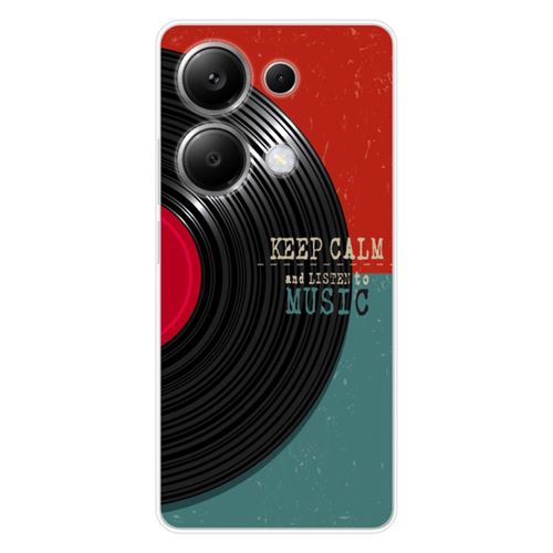 Coque en silicone imprimée compatible Xiaomi Redmi Note 13 Pro 4G Keep calm