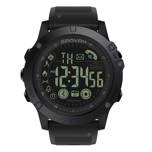 Generique Noir Smart Bluetooth Casque Montre Spovan Casual Imperméable Extérieur - Image 2