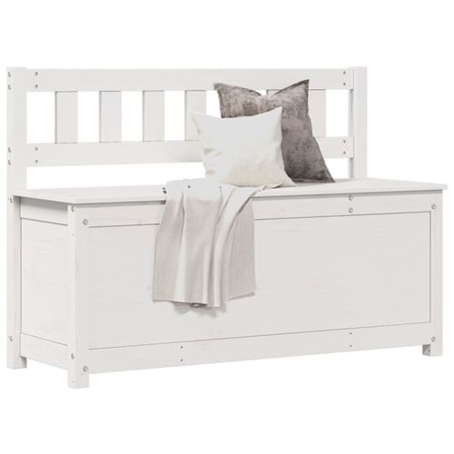Vidaxl - Panca Bianca 110x41x76,5 Cm In Legno Massello Di Pino