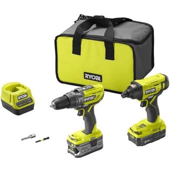 Perceuse-visseuse sans fil Ryobi One+ R18DD3-0 - 2 vitesses - 50Nm