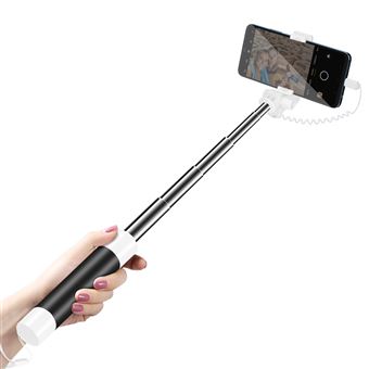 Perche à Selfie Miroir intégré USB C avec Bouton Déclencheur LinQ Blanc - 1