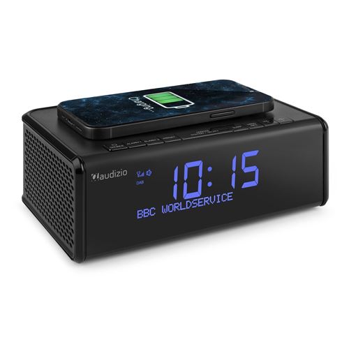 Audizio Cuneo Radio Dab+ Avec Bluetooth - Noir, Avec Charge Sans Fil Par Induction, Fonction Réveil