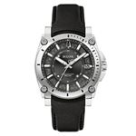 Montre Homme Bulova 96B416 - Quartz, Boîtier Acier 40 Mm, Cadran Noir, Bracelet Cuir - Neuve