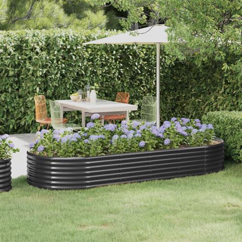 VIDAXL - Carré potager surélevé - Acier - Anthracite - Image 3