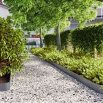 vidaXL Bordures pelouse 10pcs anthracite 15x103cm acier laminé à froid, bordure de jardin, bordure de lit de jardin, bordure 860144