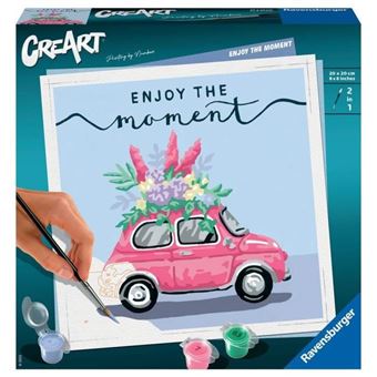 Peinture Ravensburger CreArt Carré Enjoy the moment