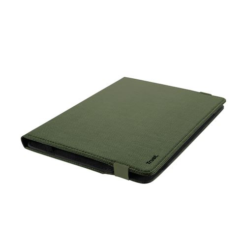 Trust Primo - Étui à rabat pour tablette - PET recyclé - vert - jusqu'à 10"