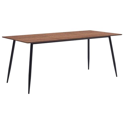vidaXL Table de salle à manger Marron 180x90x75 cm MDF