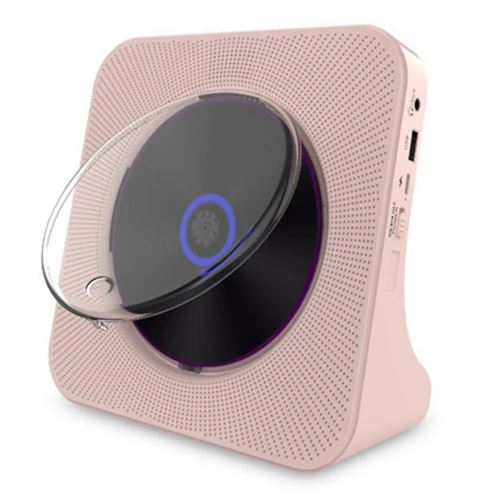 LINFE Rechargeable Lecteur CD rétro - Rose