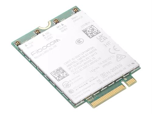 Fibocom L860-GL-16 - Modem cellulaire sans fil - 4G LTE - M.2 Card - pour ThinkPad L13 Yoga Gen 3 21B5, 21B6; L15 Gen 3 21C3; X13 Gen 3 21CN