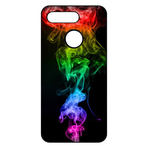 Coque My-Kase pour View 20 - smoke fume arc en ciel 2 - Plastique Noir