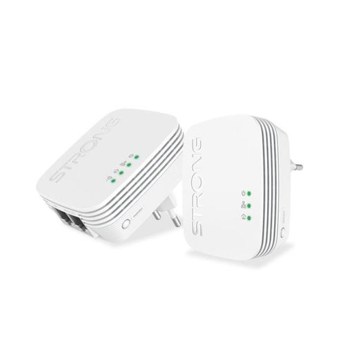 Strong Powerlwf600duomini Adattatore Di Rete Powerline 600 Mbit/s Collegamento Ethernet Lan Wi-fi Bianco 2 Pz