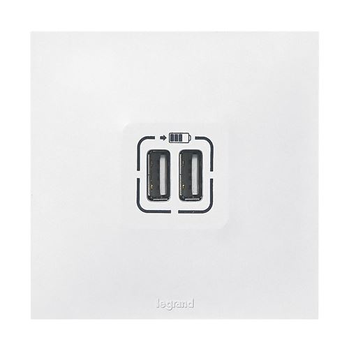 Legrand Blanc Neptune Double Chargeur Usb - Image 2