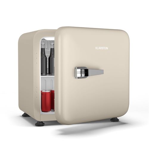 Klarstein Audrey Evo Mini-Réfrigérateur 43 L Frigo Design Rétro Silencieux Compact Mini Bar 3 Couleurs Crème