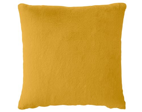 Non Communiqué Jaune Oscar - Coussin - En Fausse Fourrure - 60X60 Cm