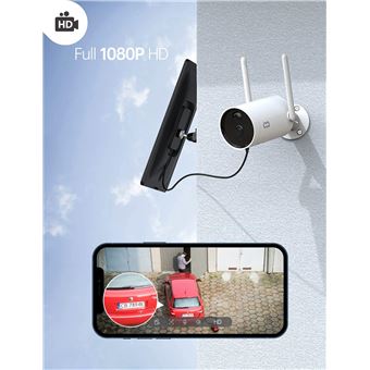 Camera Surveillance WiFi, Vision Nocturne Couleur FHD, Camera Exterieur 360° PTZ Détection