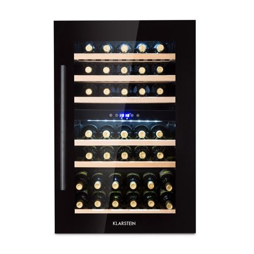 Klarstein Vinsider 41 Frigorifero Vino Da Incasso Duo Onyx 41 Bottiglie 2 Zone