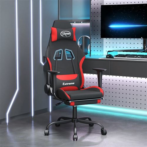 VIDAXL - Chaise Gaming - Fauteuil de Bureau - Noir et Rouge - Image 3