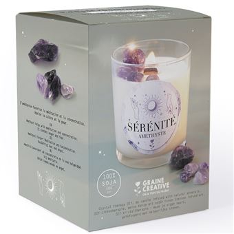 Kit DIY bougie énergie sérénité - Améthyste / Santal - Graine Créative