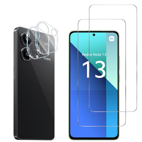 Verre Trempé pour Xiaomi Redmi Note 13 4G et Protection Caméra [Pack 2] Film Vitre Protection Phonillico®