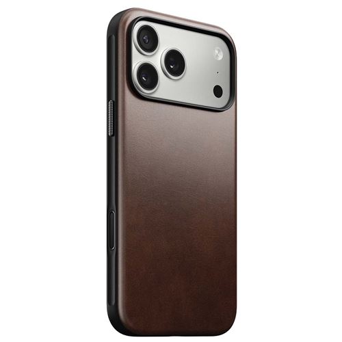 Nomad Marron Coque Pour Iphone 17 Pro Max Magsafe En Cuir Horween Antichocs Foncé - Image 3