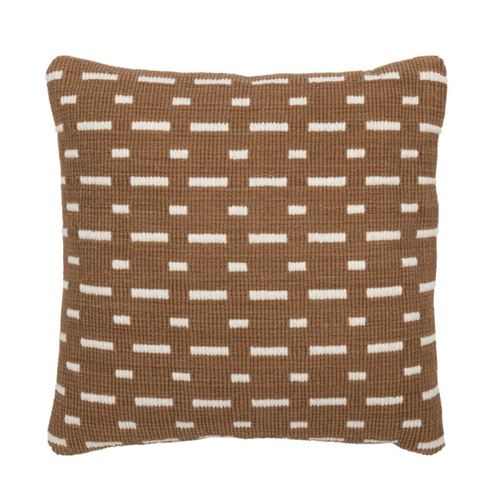 Non Communiqué Marron Coussin Déco "Traits" 45X45cm