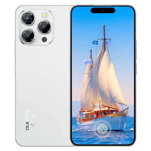 Blanc - OUKITEL P1 Smartphone 6.7 16Go 256Go 5150mA(18W) Android 14 téléphone Dual SIM 4G-(186.8g)