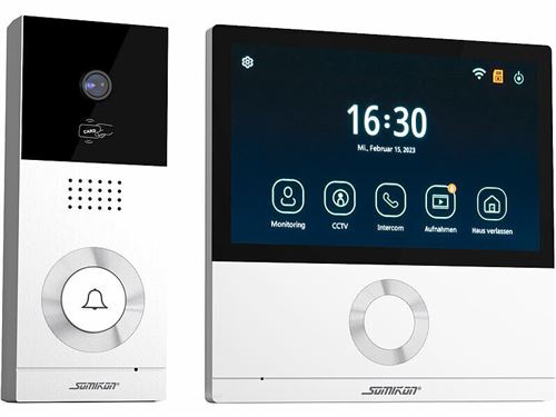 Visiophone connecté Full HD VSA-700.app Somikon avec écran tactile 7