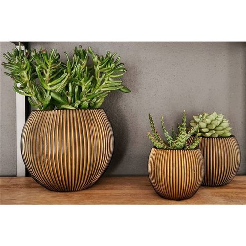 Capi Europe Mix box Vase boule Groove gold - 41x19 - Or