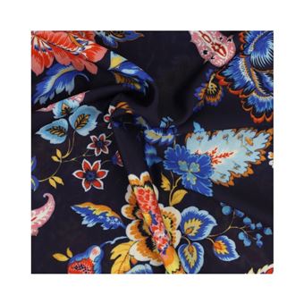Tunique Chemisier Jersey Fleuri Sur Fond Noir - Taille XL, Neuf Avec étiquettes, Style Décontracté !