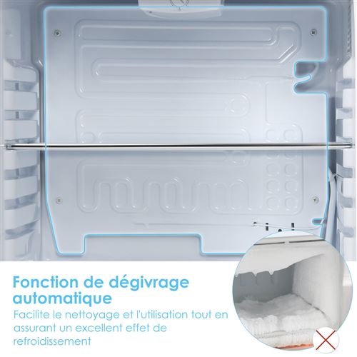 Mini Réfrigérateur 15L 2 en 1 Mini Frigo Portable Fonction de  Refroidissement et de Chauffage Noir+Blanc - Costway